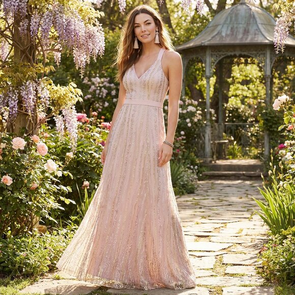 Trixxi Dresses & Skirts - TRIXXI Juniors Floral-Embroidered Tulle Gown, Size 5